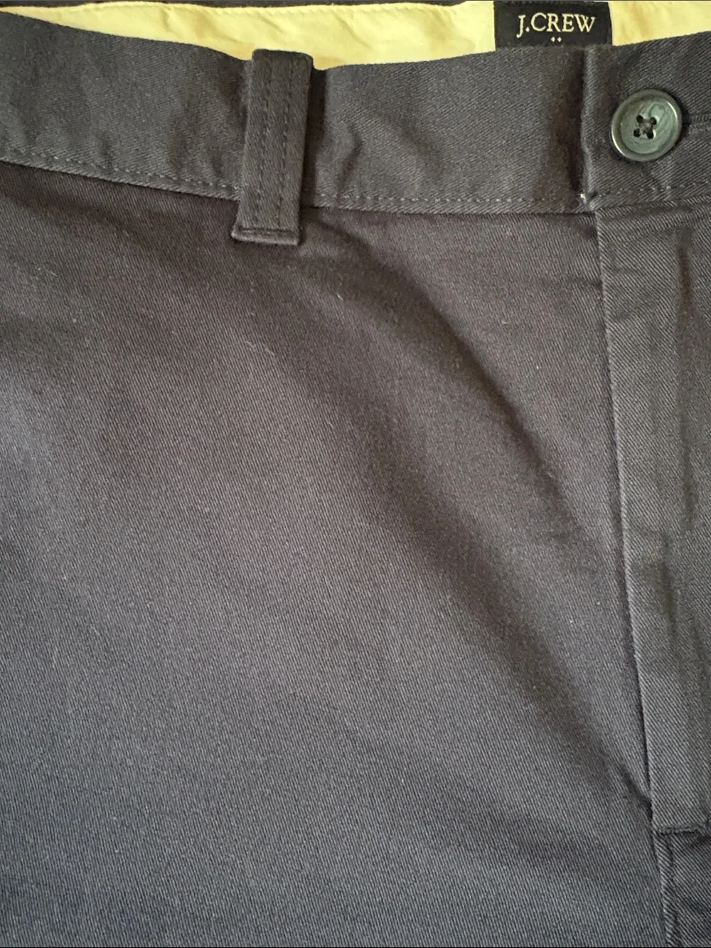 J.Crew Men’s Navy Chino Shorts Size 34 Flat Front 9” Inseam